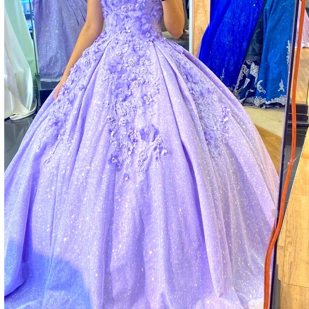 Lavender quinceanera dress 3D Very sparkly